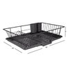 Hds Trading 3 Piece  Vinyl Dish Drainer with SelfDraining Drip Tray, Black ZOR95913